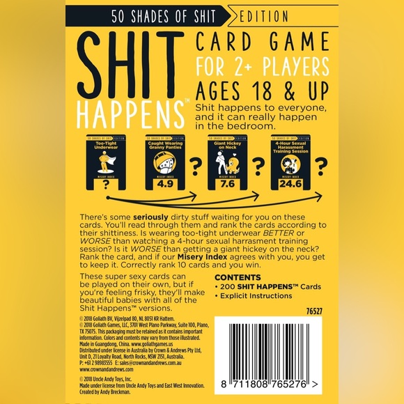 Goliath Shit Happens Adult Card Game 18+ - Picture 4 of 4